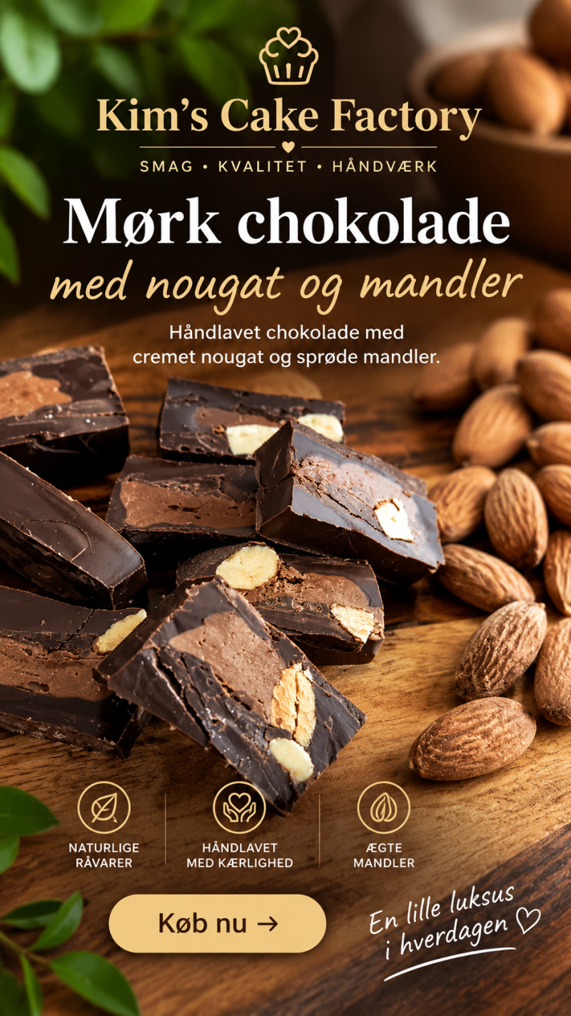 Nougatbrud med mandler